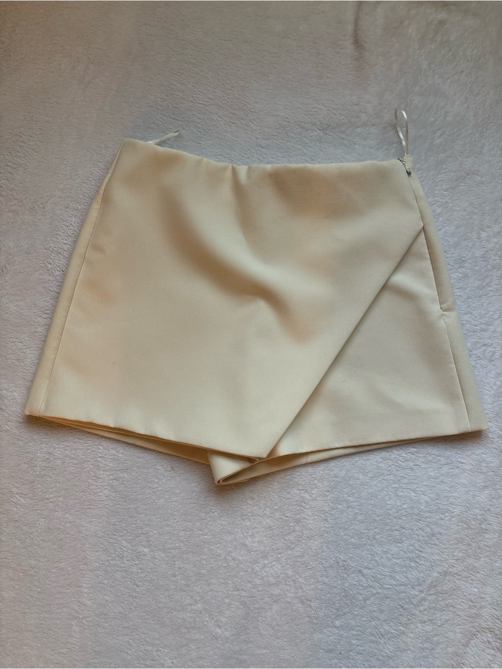 Zara Cream Wrap-Front Skort